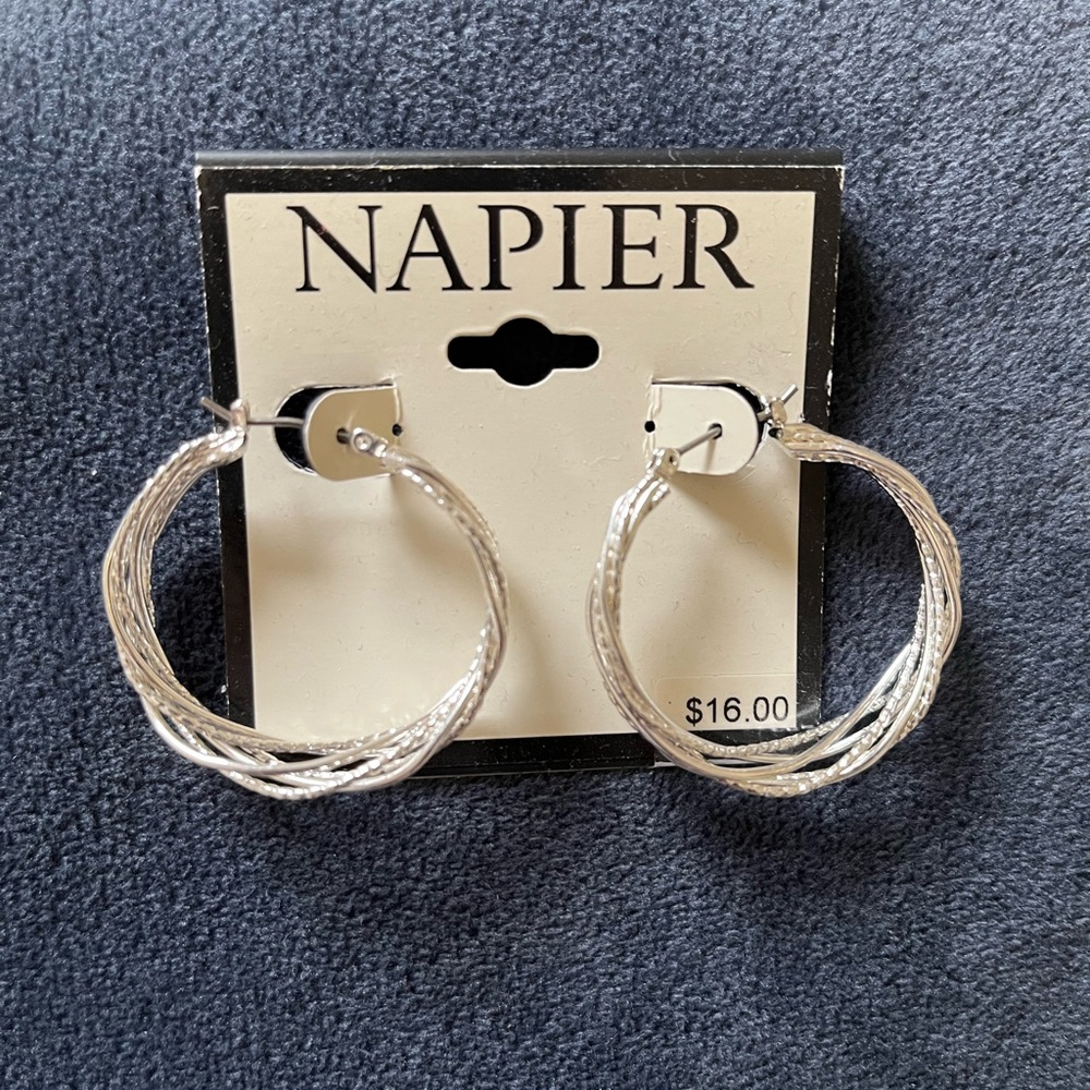 Silver hoop earrings